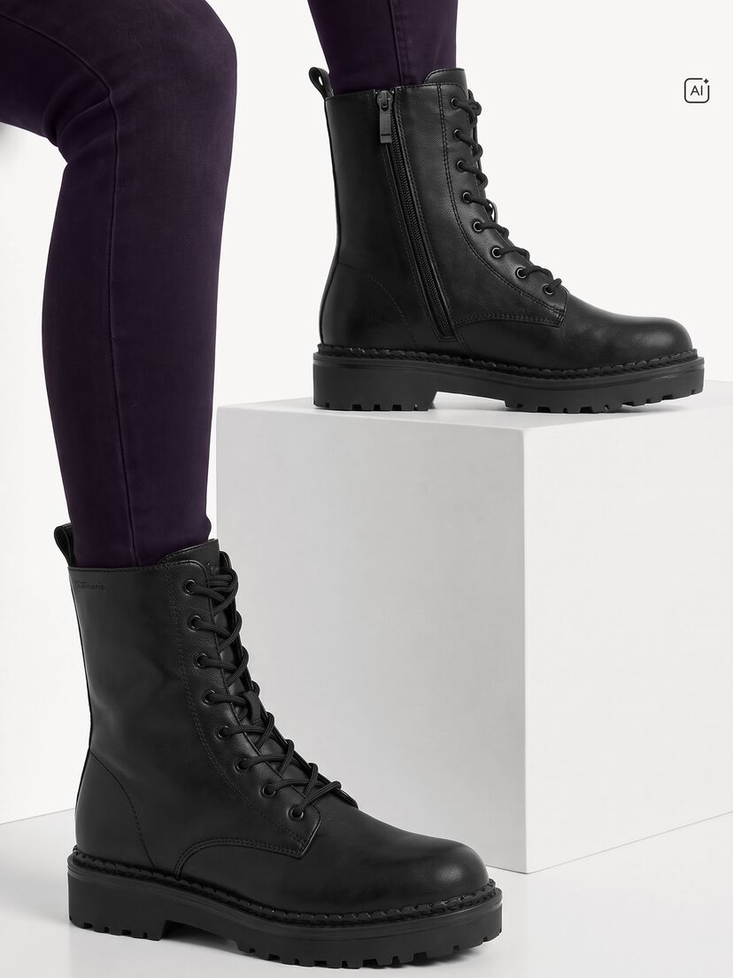 Enkellaarsje - zwart, BLACK MATT, hi-res