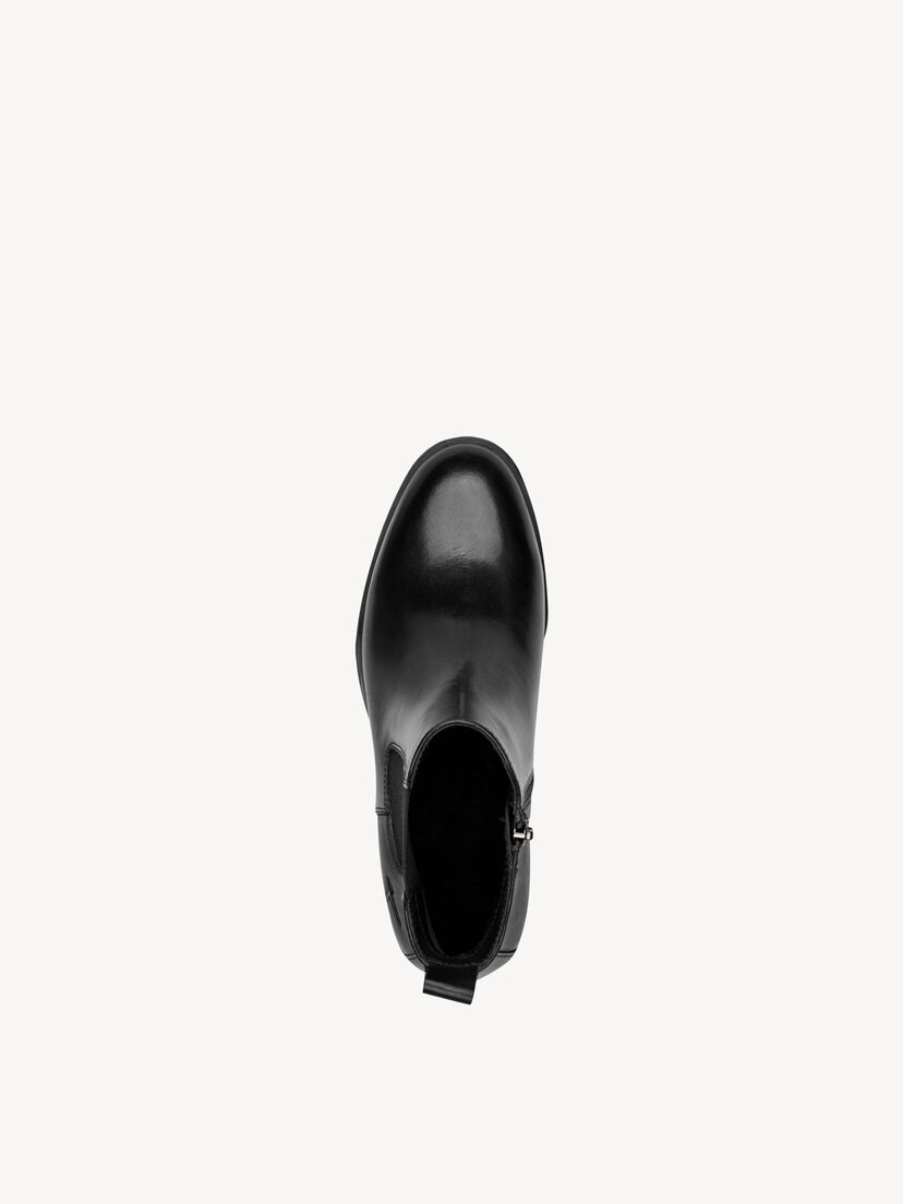 Leren Chelseaboot - zwart, BLACK, hi-res