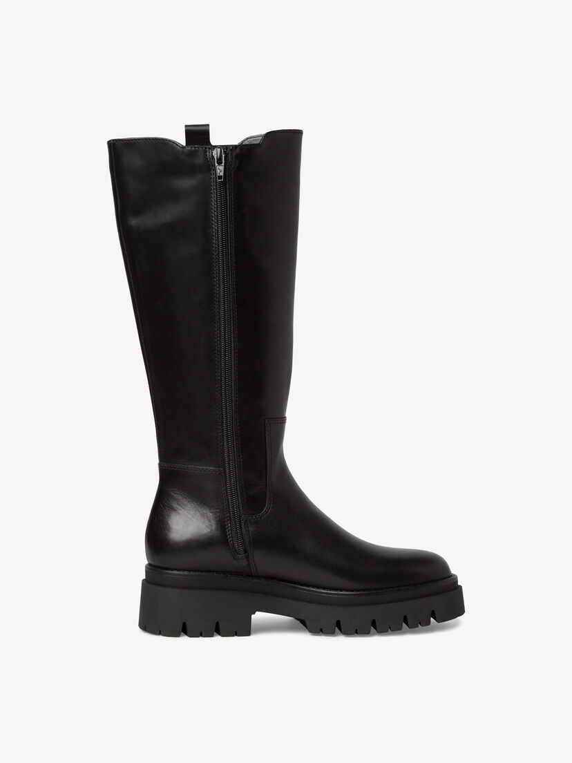 Leren Laarzen - zwart, BLACK, hi-res
