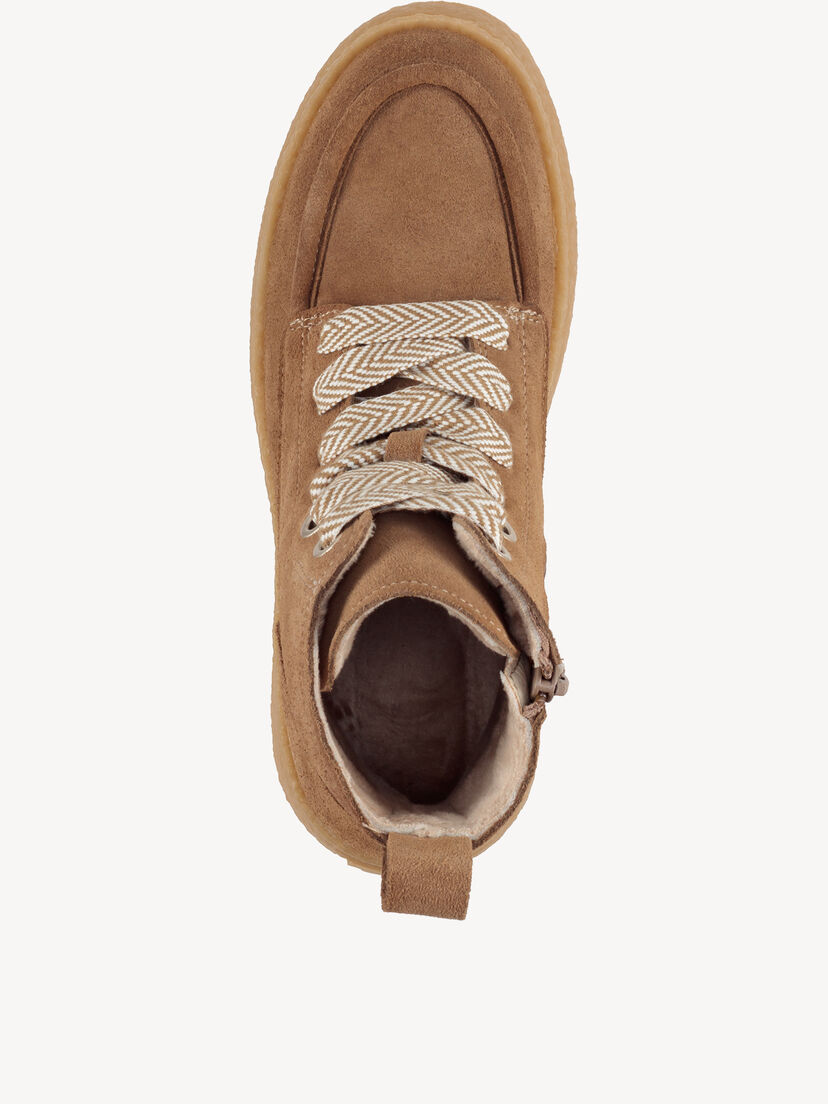 Leren Enkellaarsje - beige, beige, hi-res