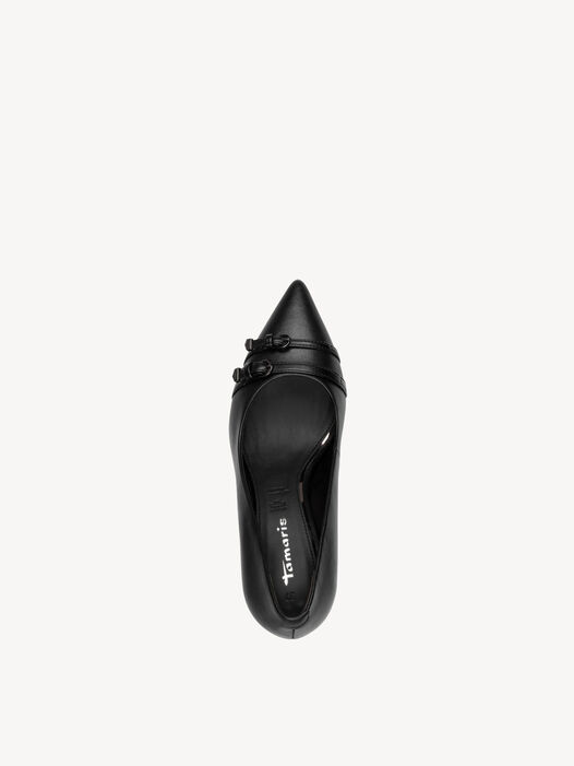 Pumps, BLACK LEATHER, hi-res
