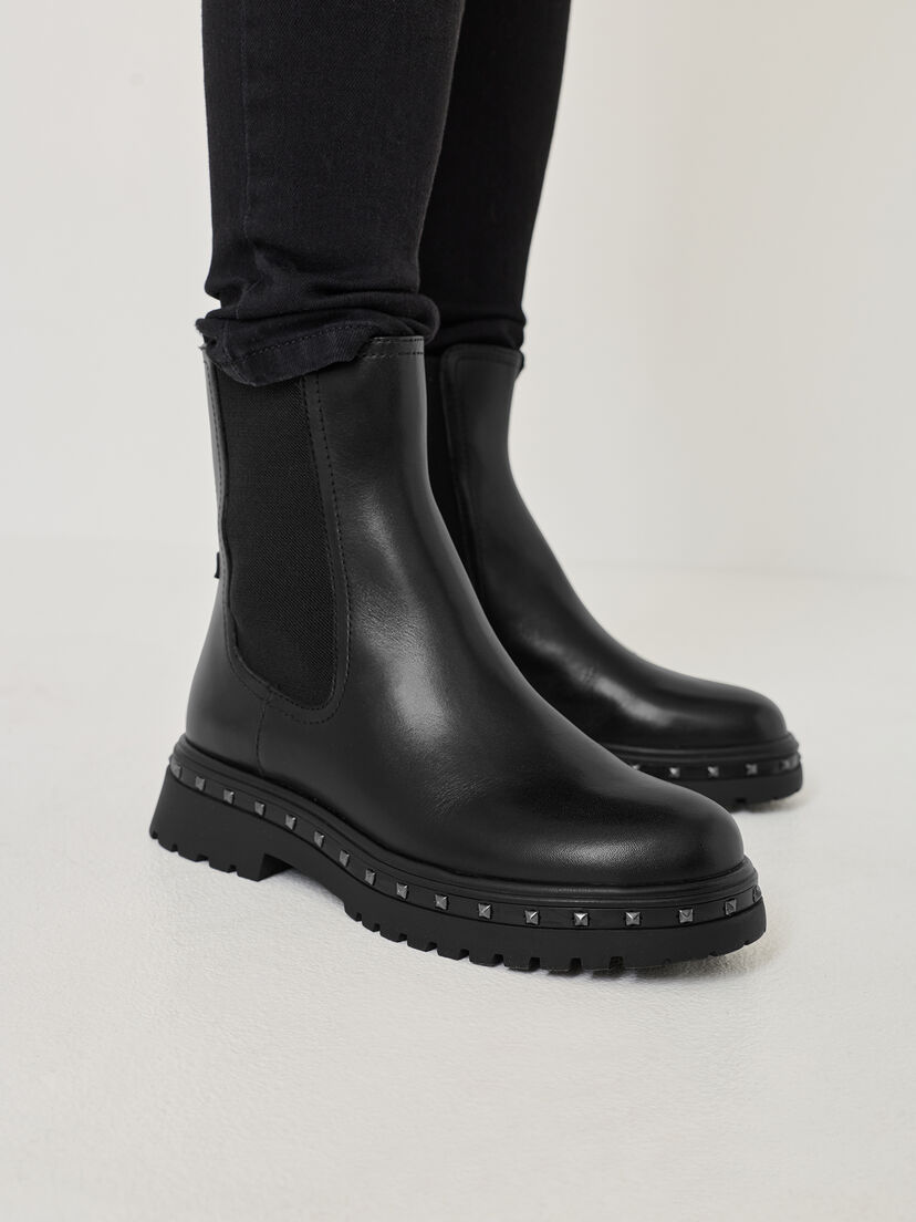 Chelseaboot - zwart, BLACK, hi-res