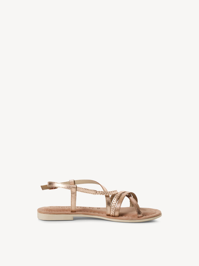 Leren Sandaal - metallic, ROSE METALLIC, hi-res