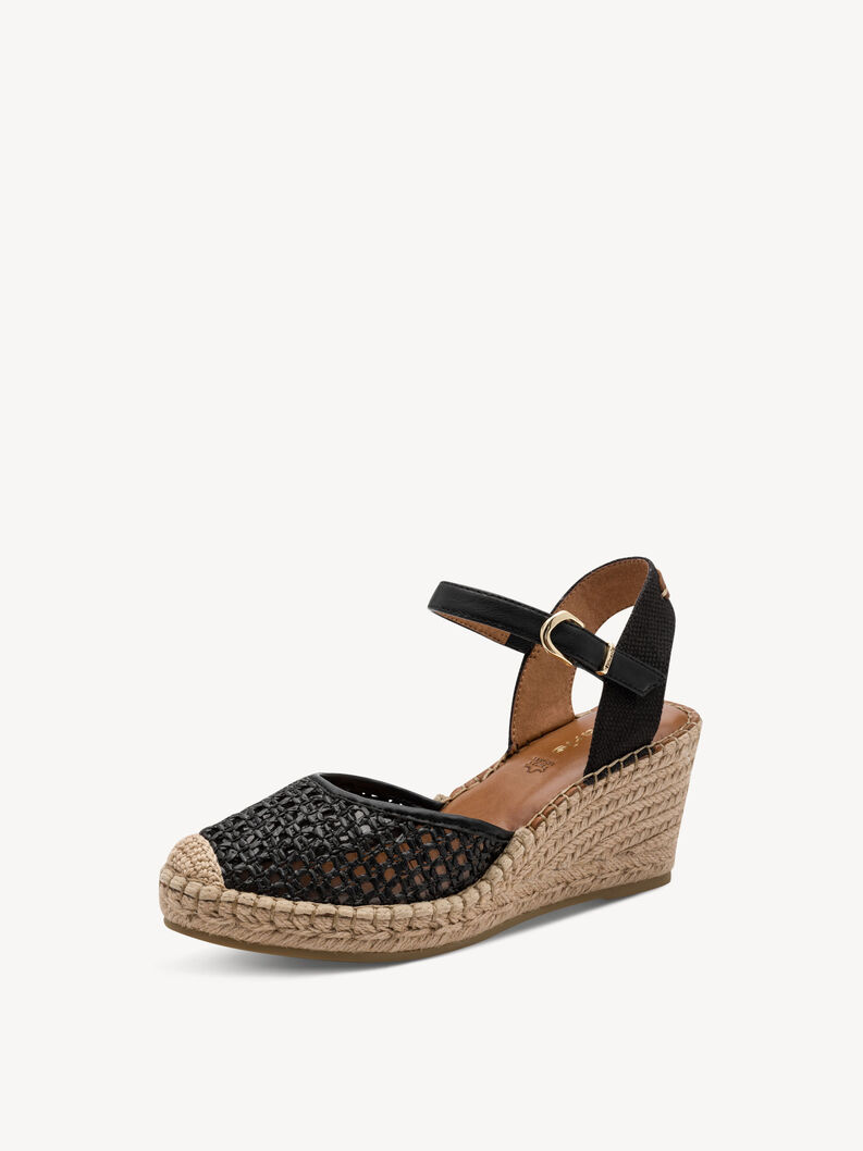 Espadryle - czarny, BLACK, hi-res