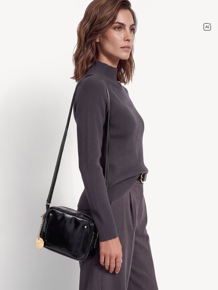 Schoudertas - zwart, black, hi-res