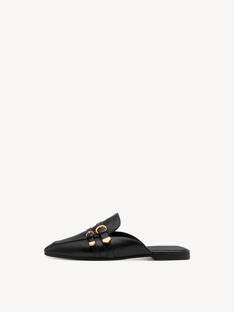 Pantolette, BLACK LEATHER, hi-res