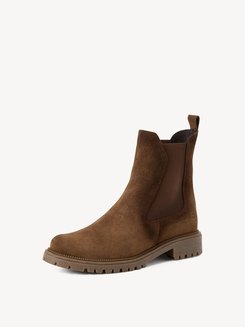 Bottine Chelsea en cuir - marron, BROWN, hi-res
