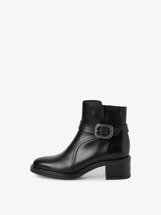 Enkellaarsje, BLACK LEATHER, hi-res