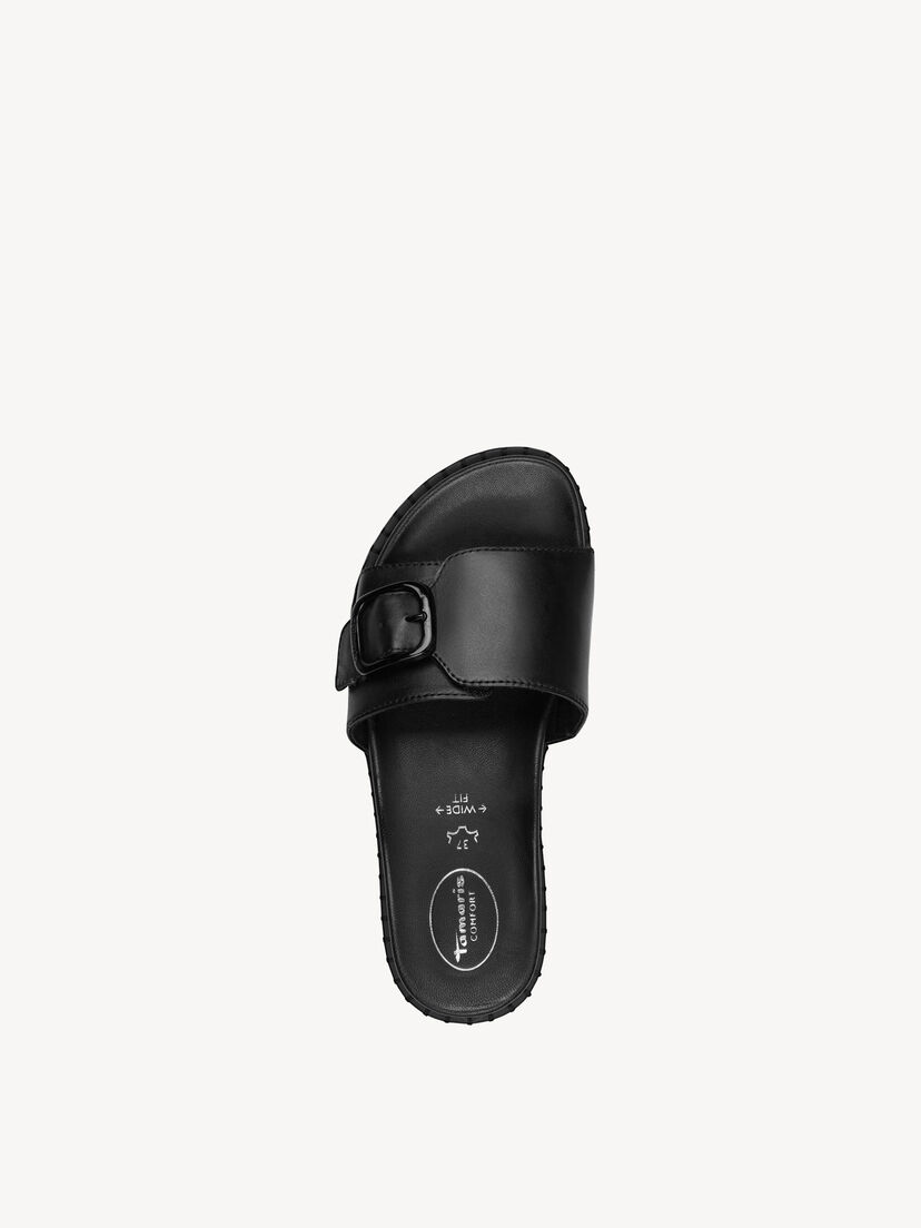 Leren Slipper - zwart, BLACK NAPPA, hi-res