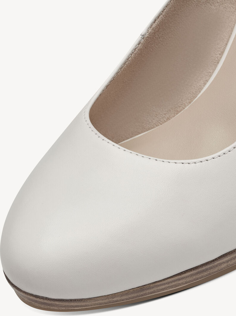 Leather Pumps - white, WHITE, hi-res