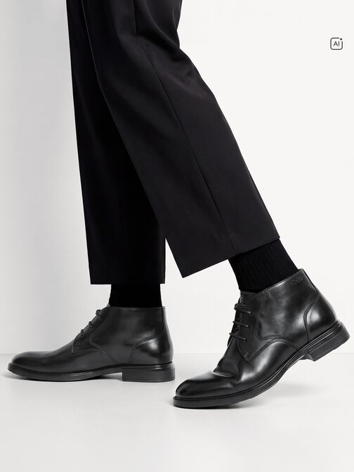 Stiefelette, BLACK LEATHER, hi-res