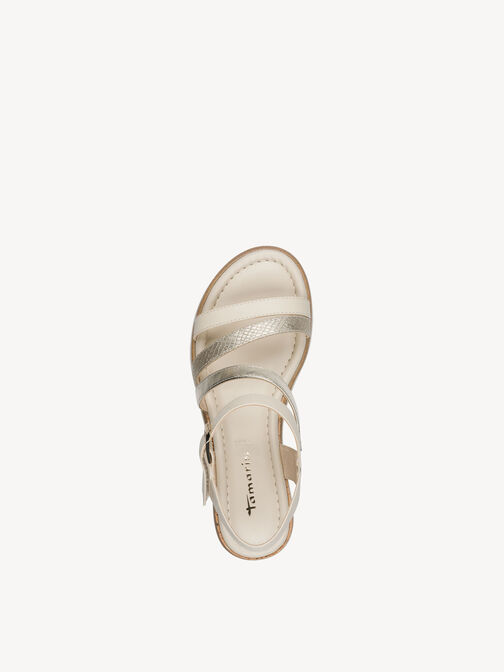 Heeled sandal, IVORY, hi-res