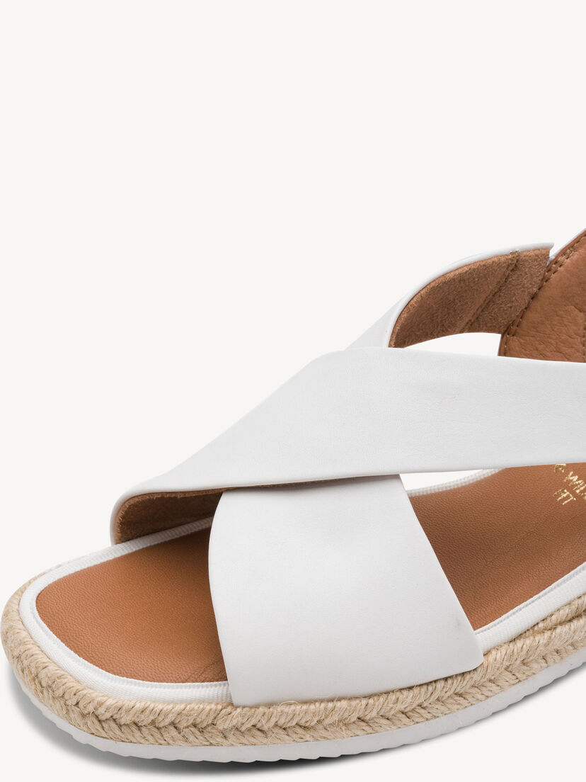 Leren Sandaaltje - wit, WHITE, hi-res