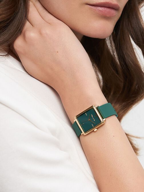Orologio, gold-sunray  green, hi-res