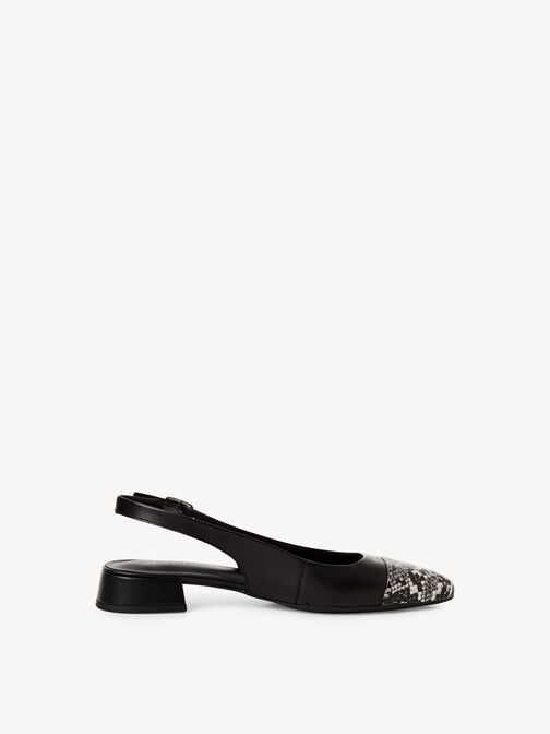 Slingpumps, BLACK STRUCT., hi-res
