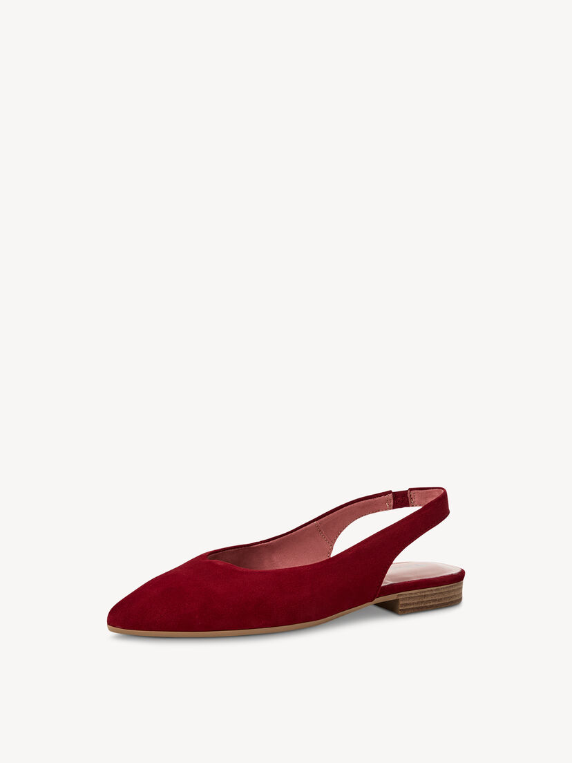 Leren Slingpumps - rood, CHERRY, hi-res