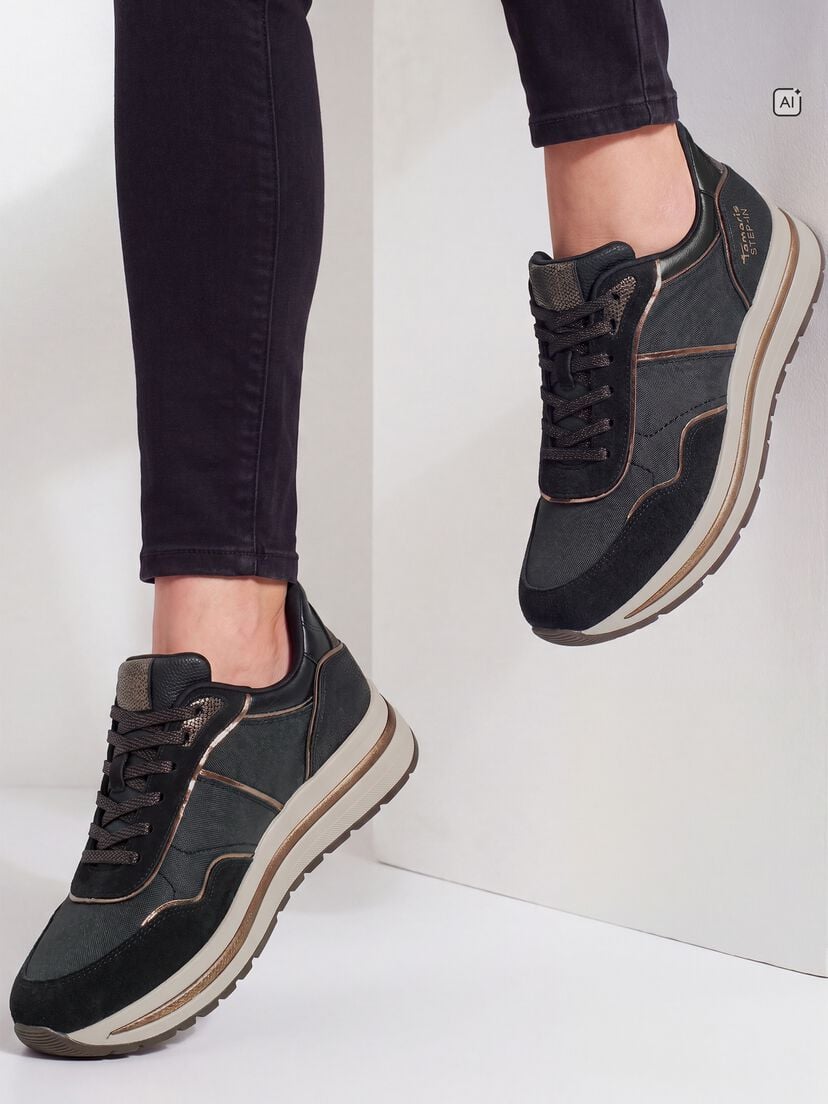 Sneaker - zwart, BLACK COMB, hi-res