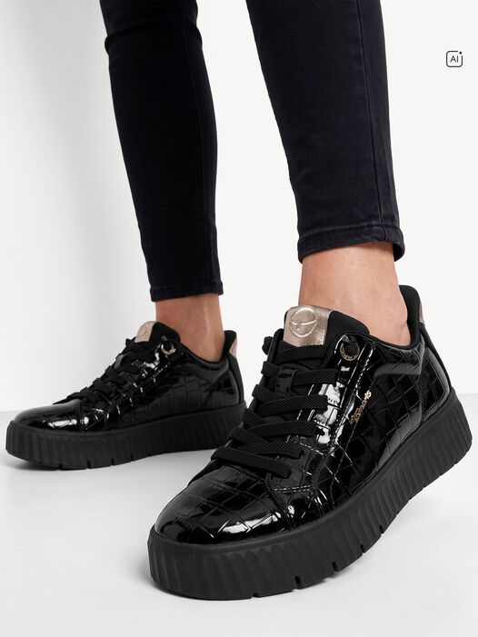 Sneaker, BLACK CROCO, hi-res