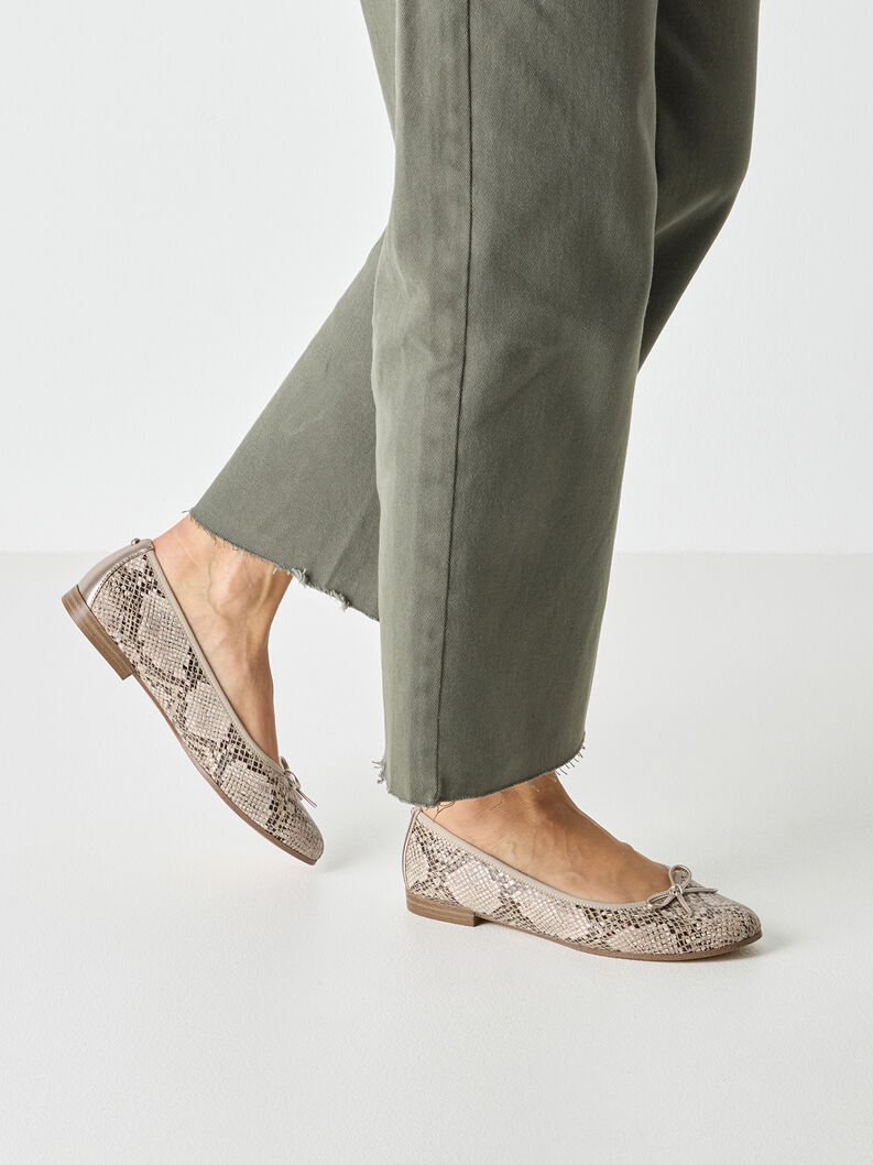 Ballerine - beige, BEIGE SNAKE, hi-res