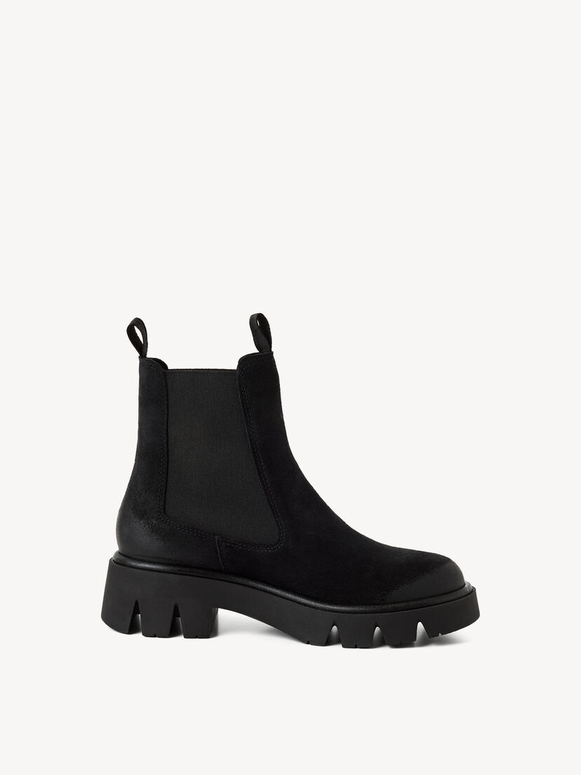 Leren Chelseaboot - zwart, BLACK, hi-res