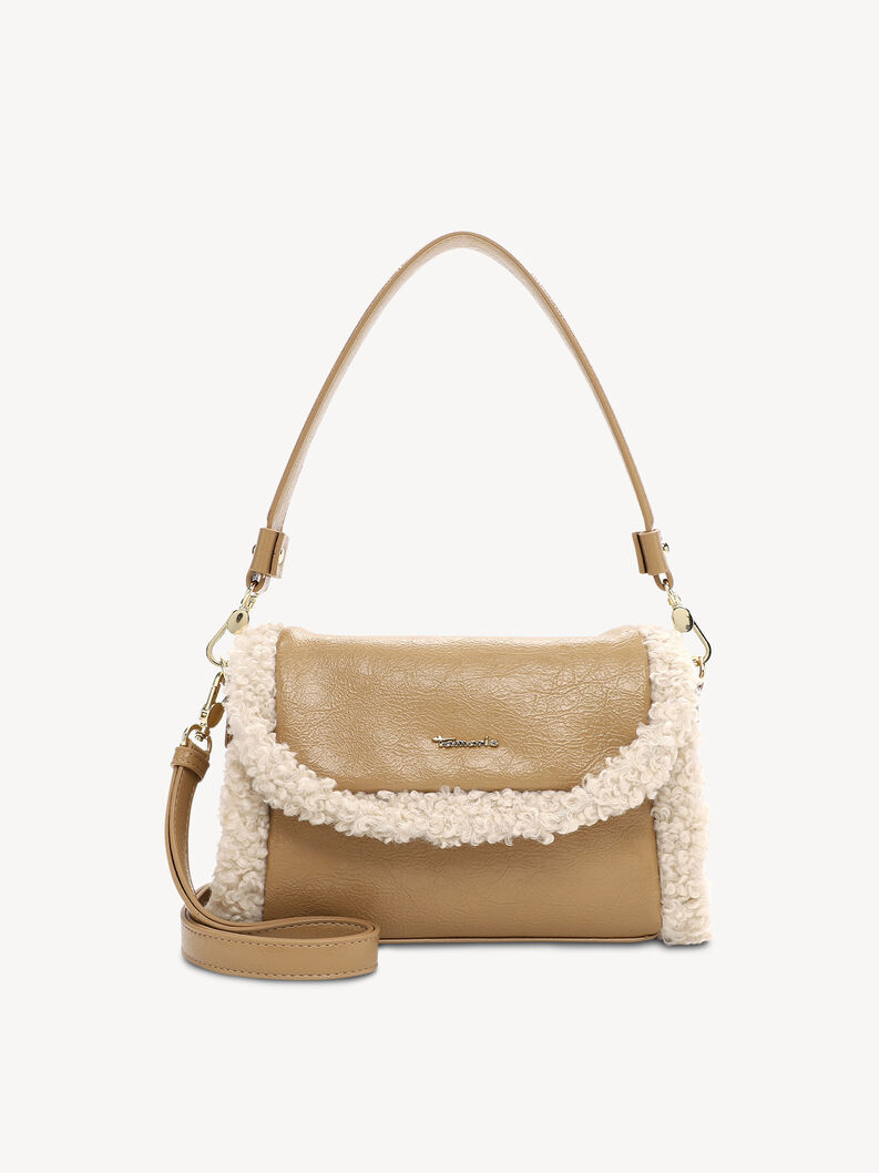 Skuldertaske - beige, sand, hi-res