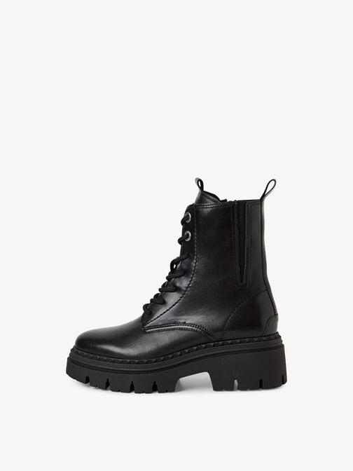 Bootie, BLACK LEATHER, hi-res