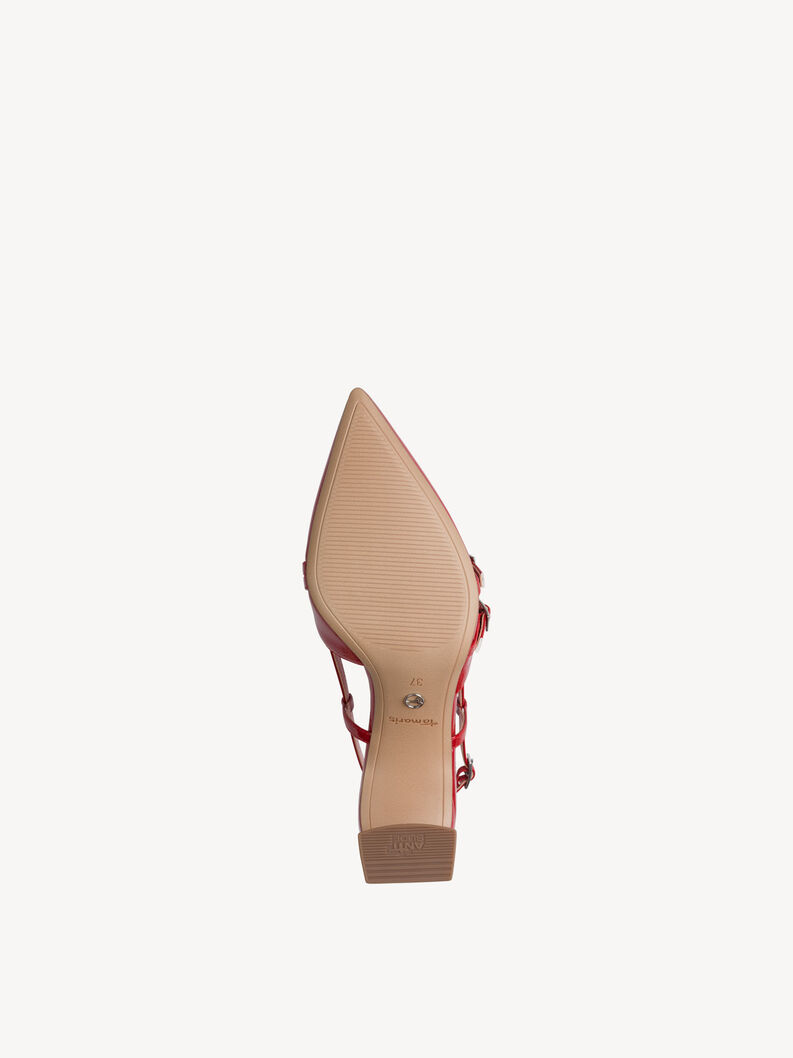 Klapki sling - czerwony, RED, hi-res