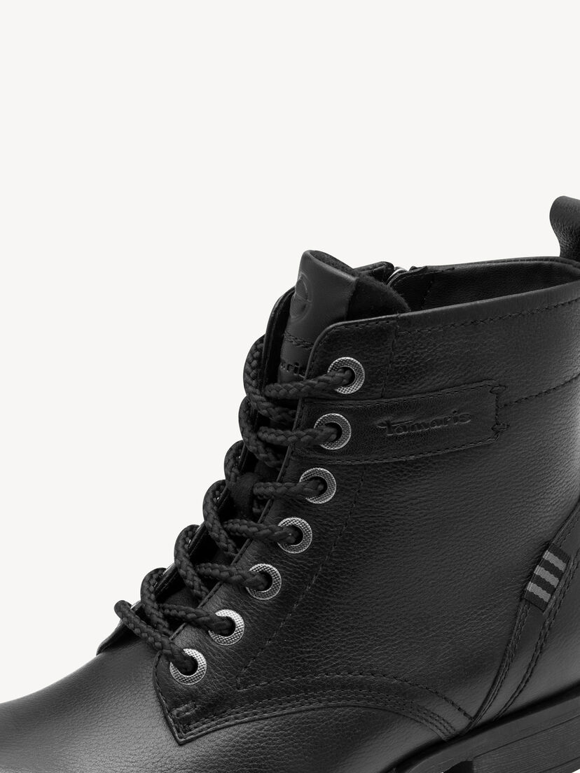 Enkellaarsje - zwart, BLACK LEATHER, hi-res