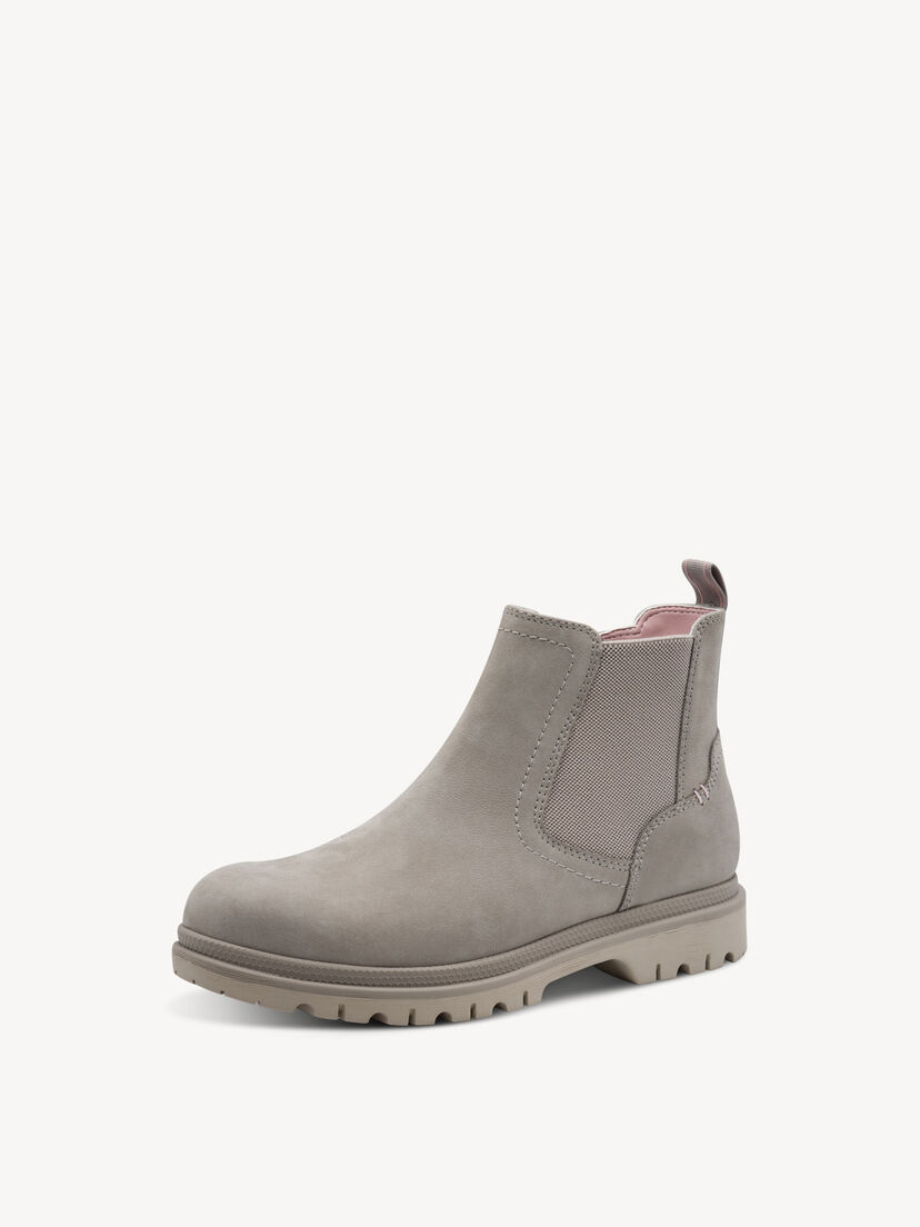 Leren Chelseaboot - grijs, LIGHT GREY, hi-res