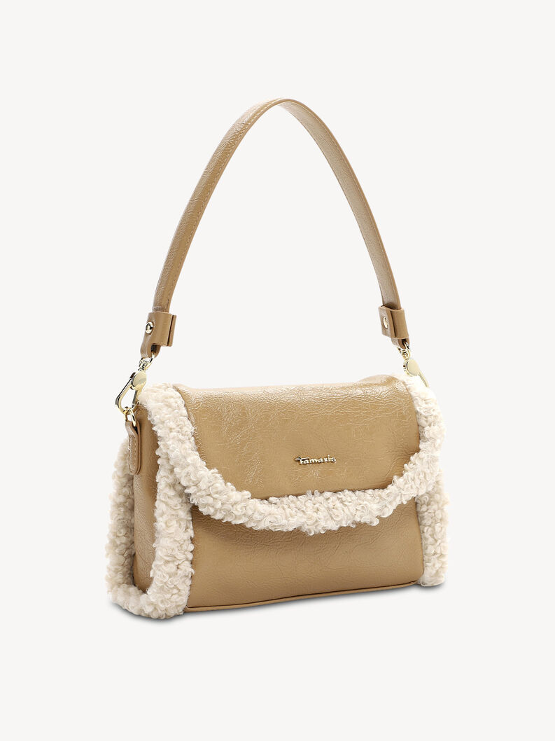 Skuldertaske - beige, sand, hi-res
