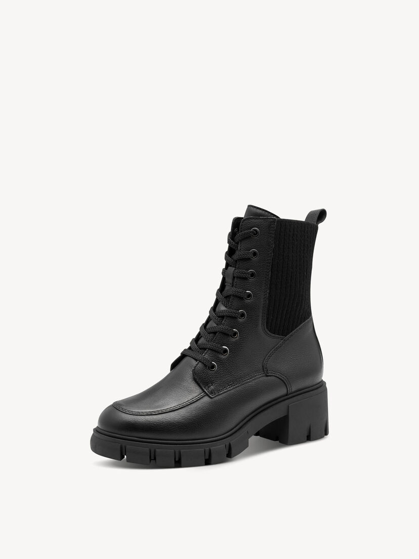 Enkellaarsje - zwart, BLACK LEATHER, hi-res