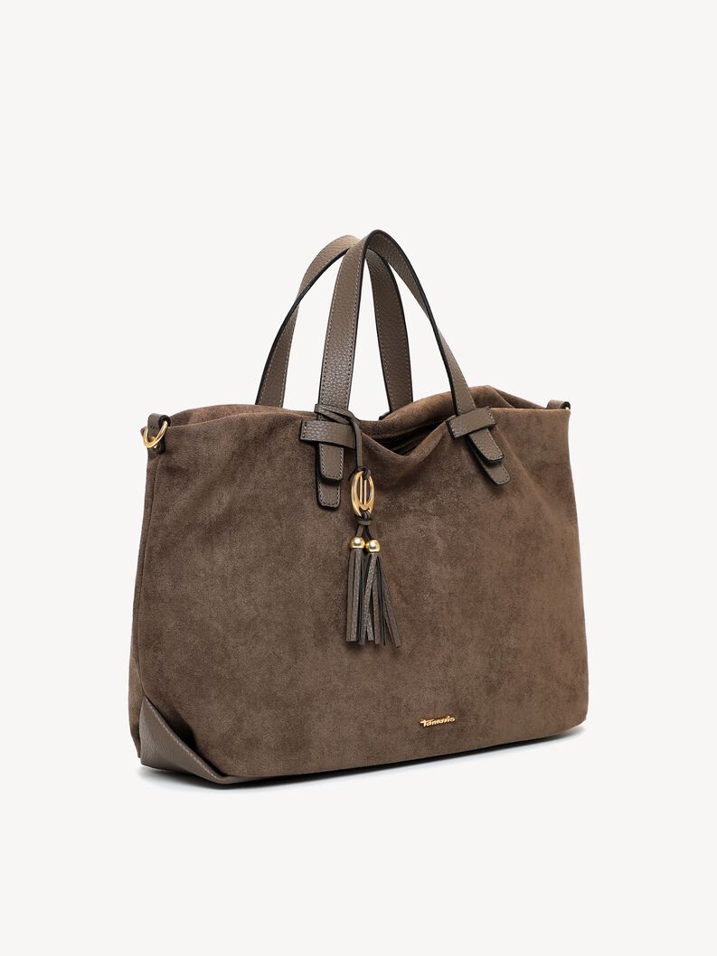 Shopping bag - brown, taupe, hi-res