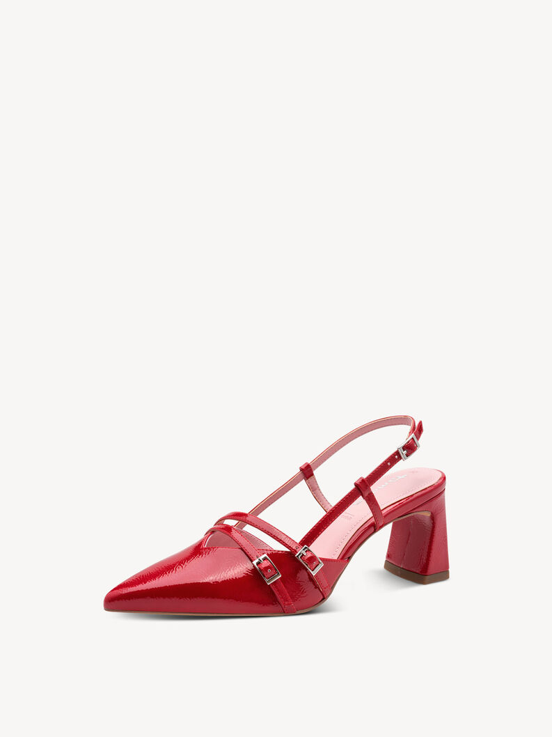 Klapki sling - czerwony, RED, hi-res