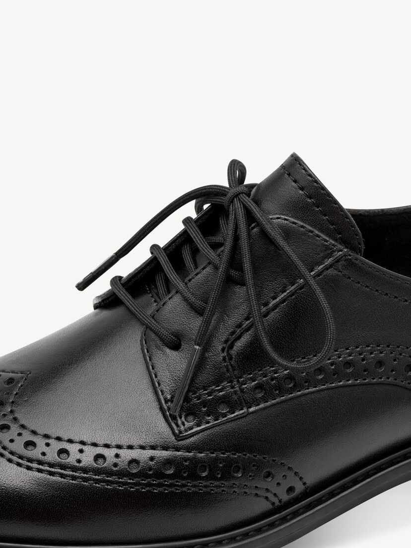 Leren Lage schoen - zwart, BLACK, hi-res