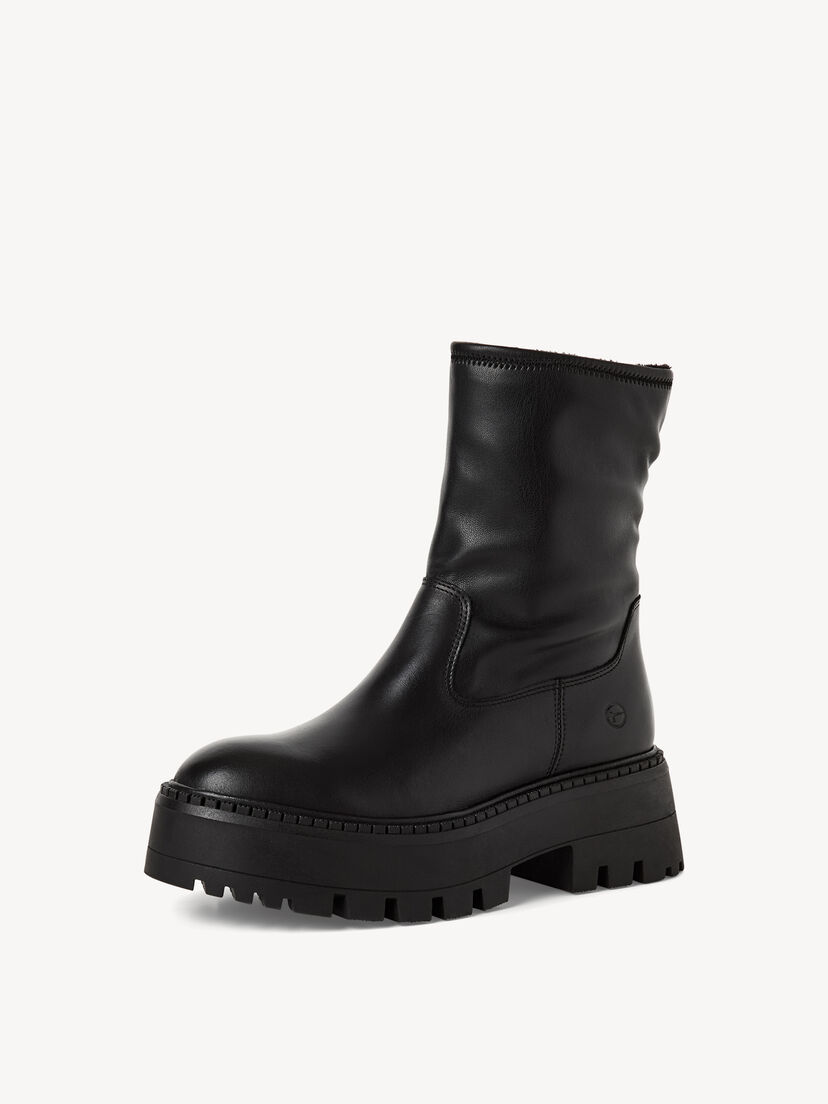Enkellaarsje - zwart, BLACK LEATHER, hi-res