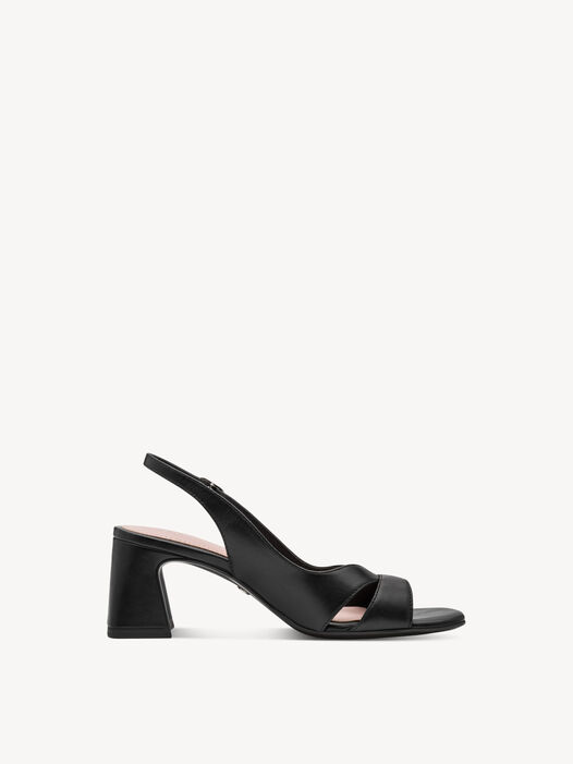 Sandaaltje, BLACK LEATHER, hi-res