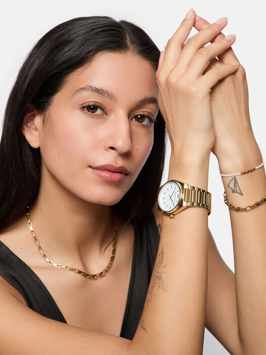 Horloge, gold wei&szlig;, hi-res