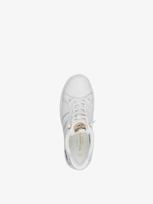 Sneaker, WHITE/GOLD, hi-res