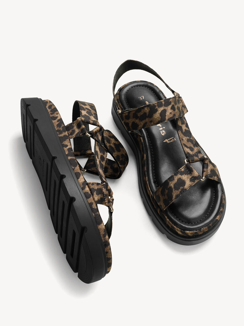 Sandaaltje - bruin, LEOPARD, hi-res