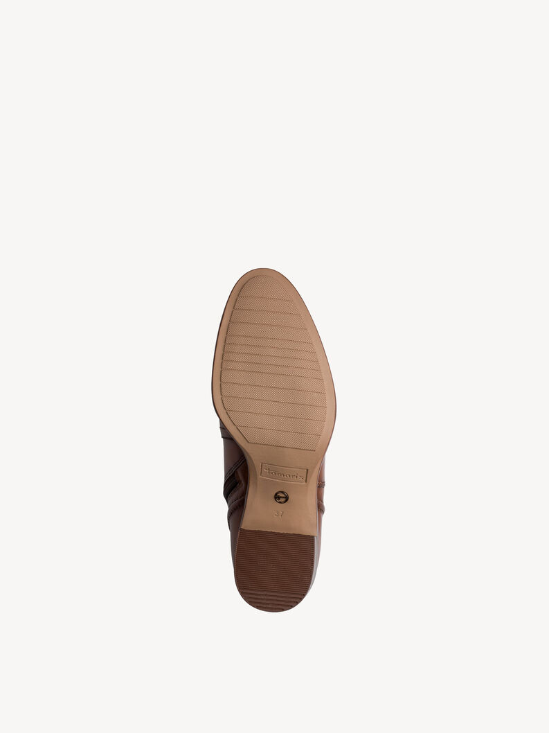 Leather Bootie - brown, COGNAC LEATHER, hi-res