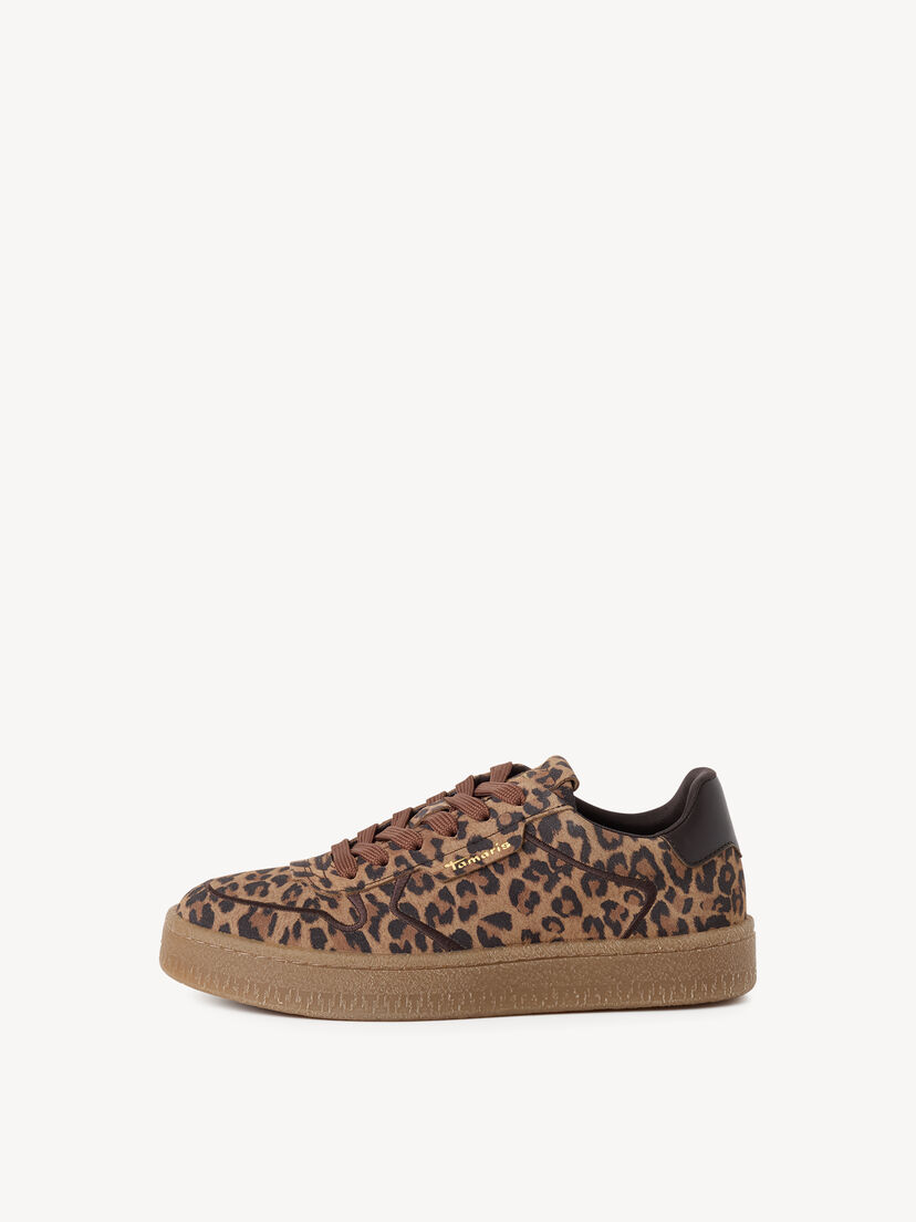 Leren Sneaker - bruin, LEOPARD, hi-res