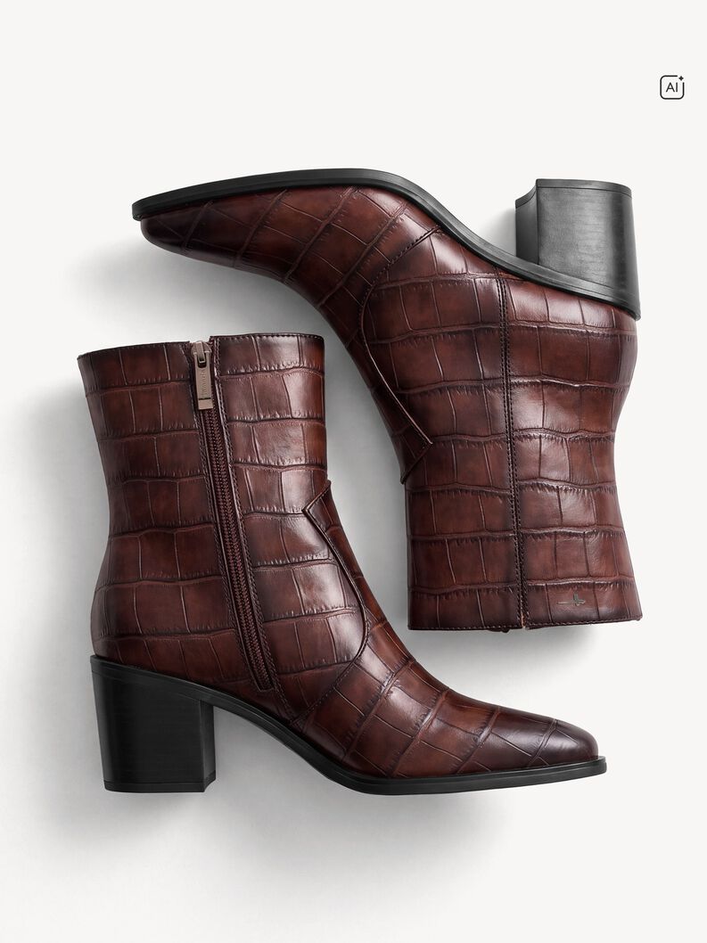 Bootie - brown, MUSCAT CROCO, hi-res
