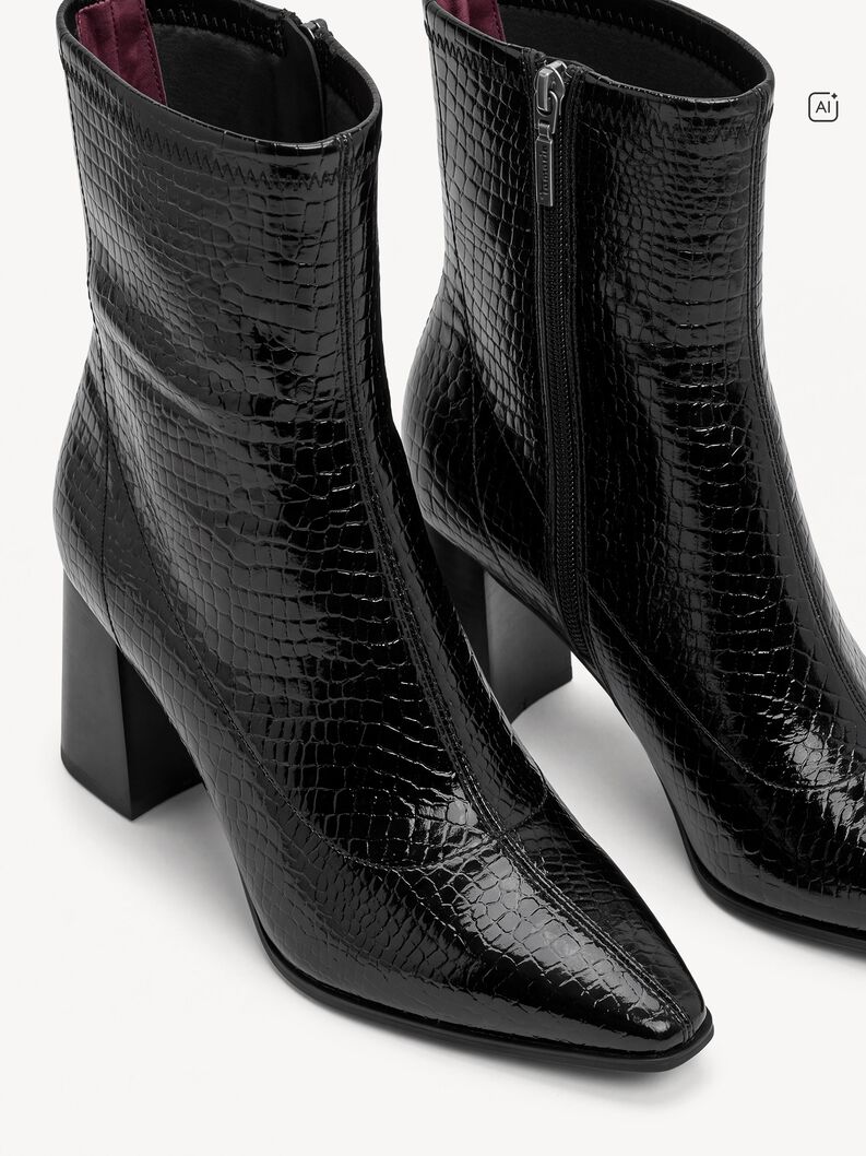 Stiefelette - schwarz, BLACK CROCO, hi-res