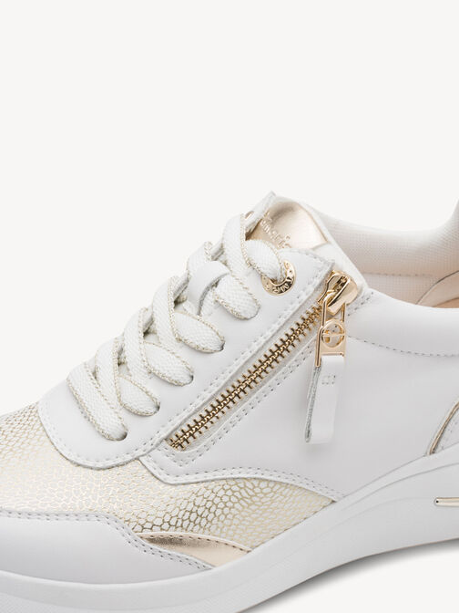 Sneaker, WHITE/GOLD, hi-res