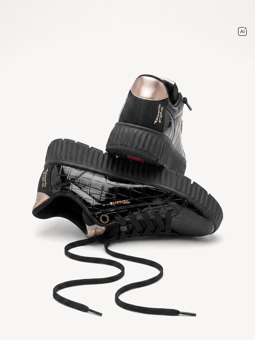 Sneaker, BLACK CROCO, hi-res