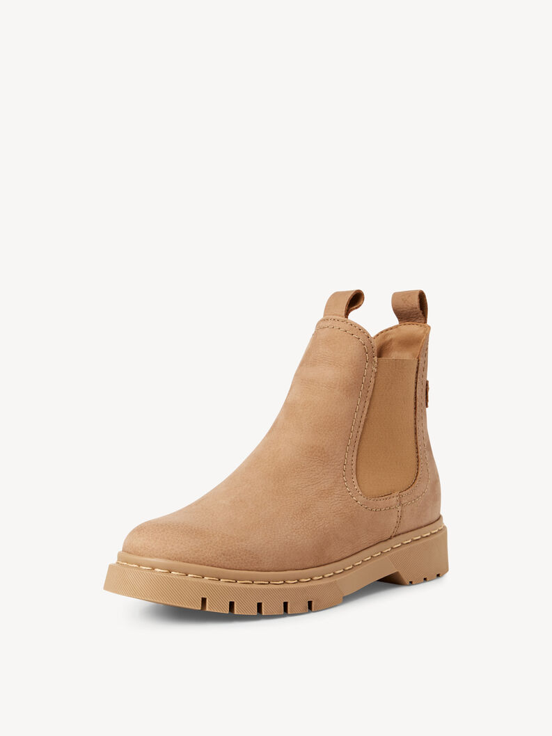 Leder Chelsea Boot - beige, BEIGE NUBUC, hi-res