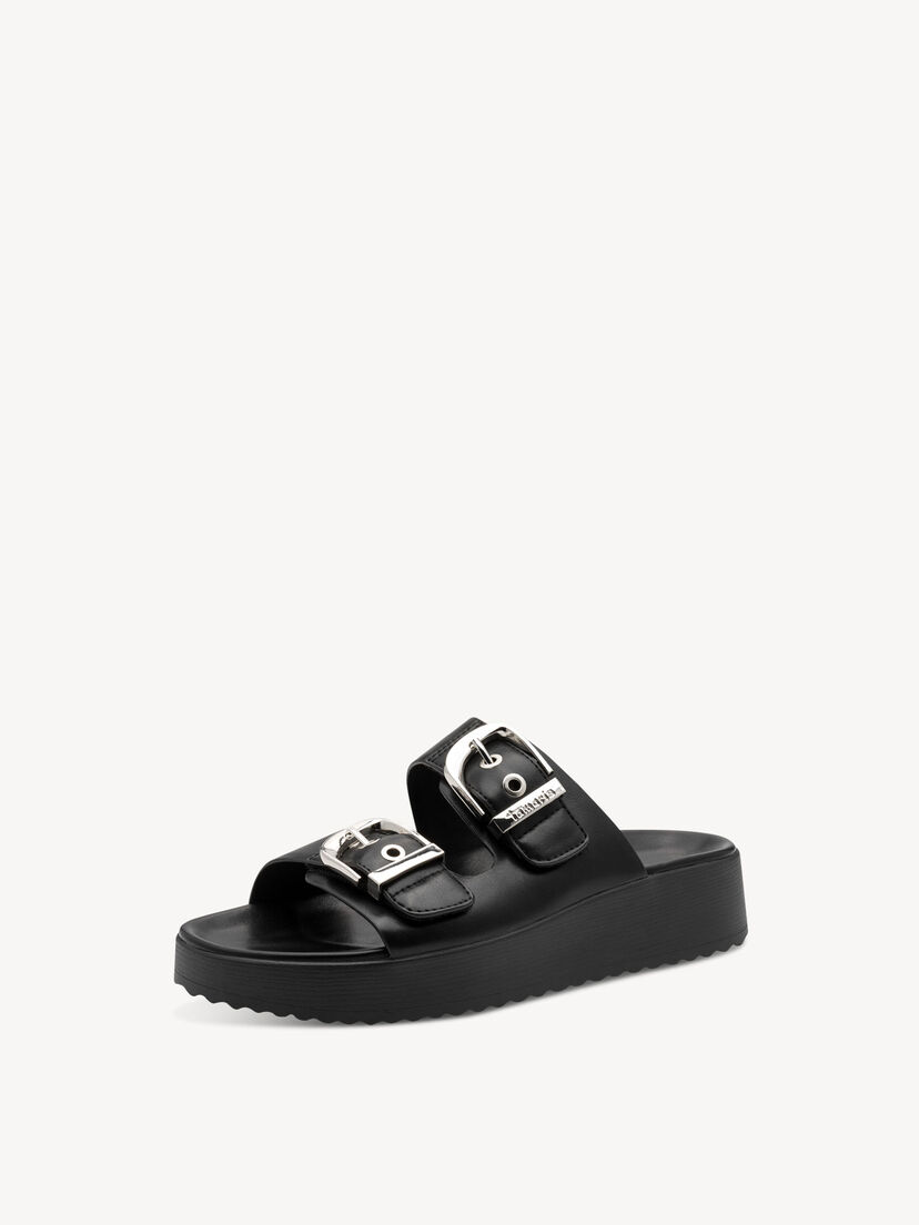 Slipper - zwart, BLACK, hi-res