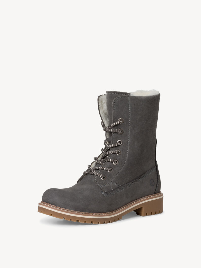 Lederstiefelette - grau Warmfutter, ANTHRACITE, hi-res