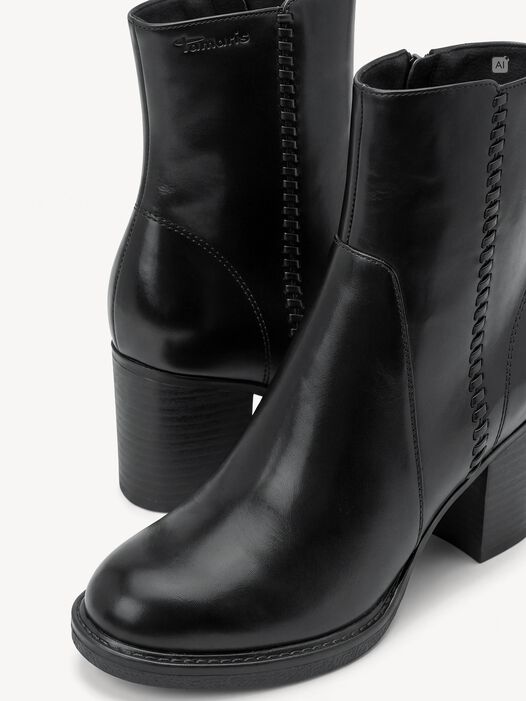 Enkellaarsje, BLACK LEATHER, hi-res
