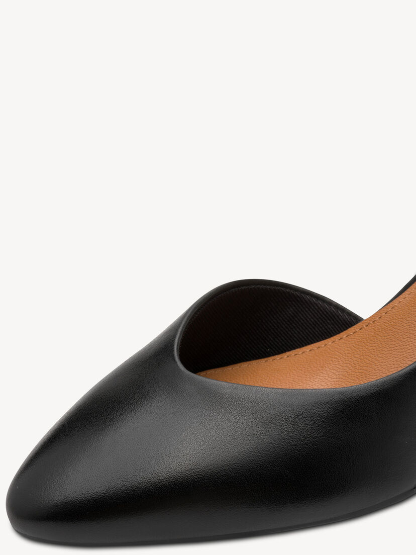 Leren Pumps - zwart, BLACK, hi-res